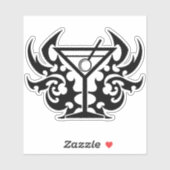 Tribal Martini Sticker (Vel)