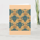 Tribal Mask Afrikaans etnisch gezichtspatroon Kaart (Voorkant)