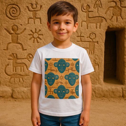 Tribal Mask Afrikaans etnisch gezichtspatroon T-shirt