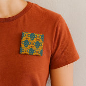 Tribal Mask Afrikaans etnisch gezichtspatroon Vierkante Button 5,1 Cm