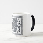 Tribal Mask and Dancers Mug, African Art Cup Magische Mok (Voorkant rechts)