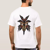 Tribal Mask Face Minimalist Art T-shirt (Achterkant)