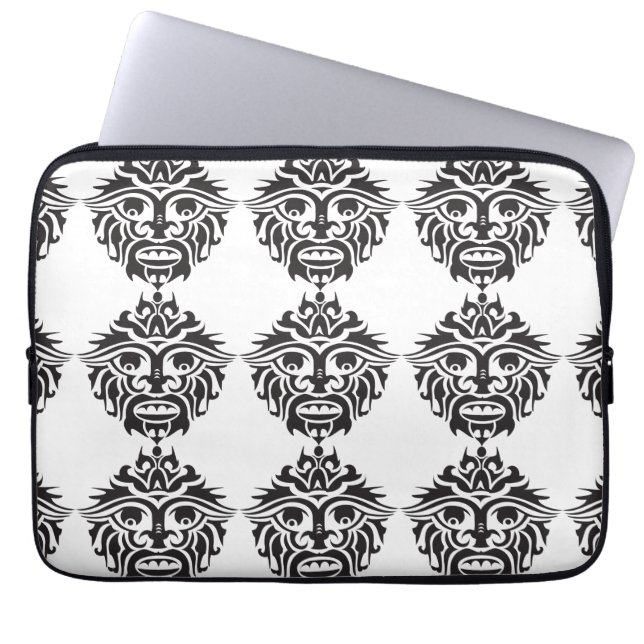 Tribal Mask - Neoprene laptophoes 13 inch Laptop Sleeve (Voorkant)