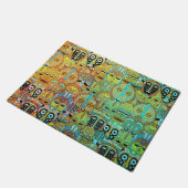 Tribal Mask Pattern Vertaald met Gold Deurmat (Schuin)