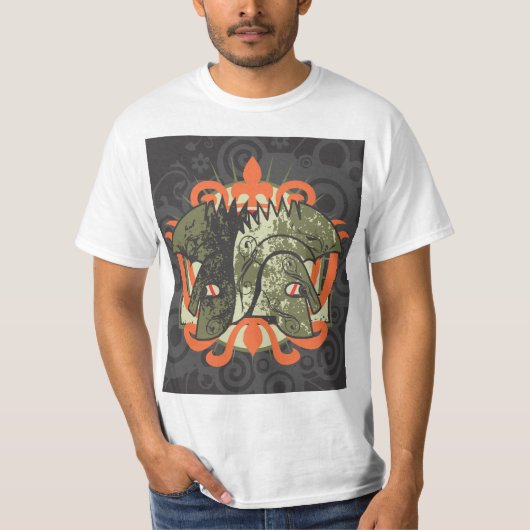  Tribal Mask with Orange Crown T-shirt (Voorkant)