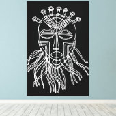 Tribal Masker Canvas Afdruk (Insitu (Houten vloer))