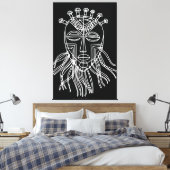 Tribal Masker Canvas Afdruk (Insitu (Slaapkamer))