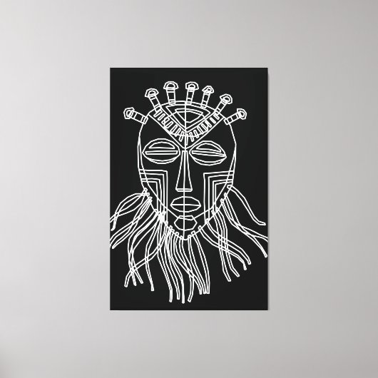 Tribal Masker Canvas Afdruk (Voorkant)