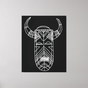 Tribal Masker Canvas Afdruk