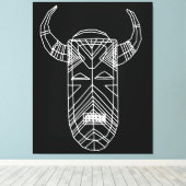 Tribal Masker Canvas Afdruk (Insitu (Houten vloer))