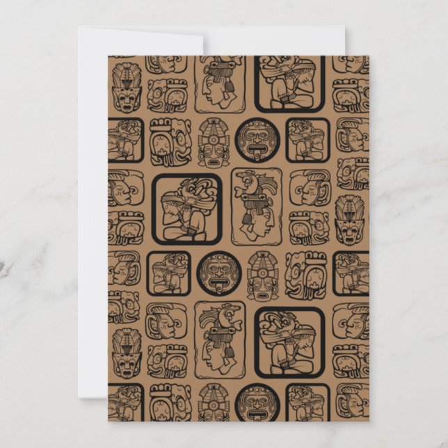 Tribal MAYA oud maskerpatroon 1 (Voorkant)