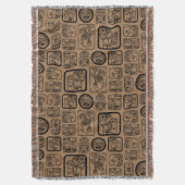 Tribal MAYA oud maskerpatroon 1 Deken (Voorkant Verticaal)