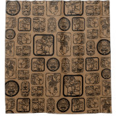 Tribal MAYA oud maskerpatroon 1 Douchegordijn (Voorkant)