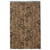 Tribal MAYA oud maskerpatroon 1 Kalender (Hoes)