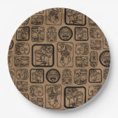 Tribal MAYA oud maskerpatroon 1 Papieren Bordje (Voorkant)