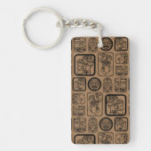 Tribal MAYA oud maskerpatroon 1 Sleutelhanger (Voorkant)