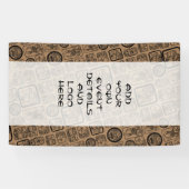 Tribal MAYA oud maskerpatroon 1 Spandoek (Horizontaal)