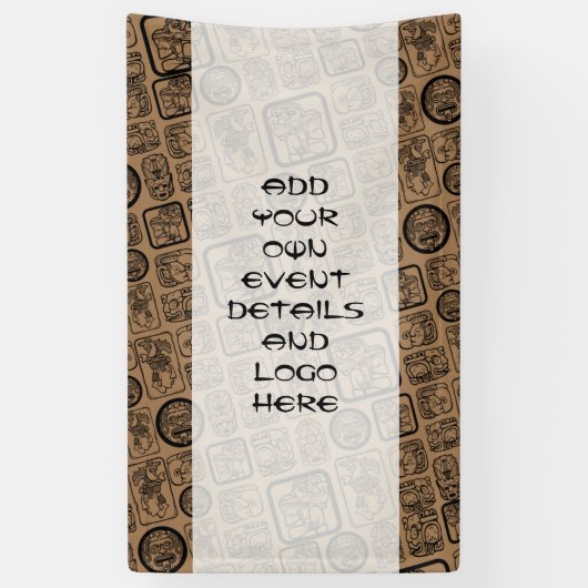 Tribal MAYA oud maskerpatroon 1 Spandoek (Verticaal)