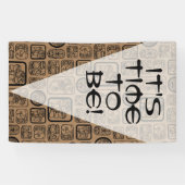 Tribal MAYA oud maskerpatroon 1 Spandoek (Horizontaal)
