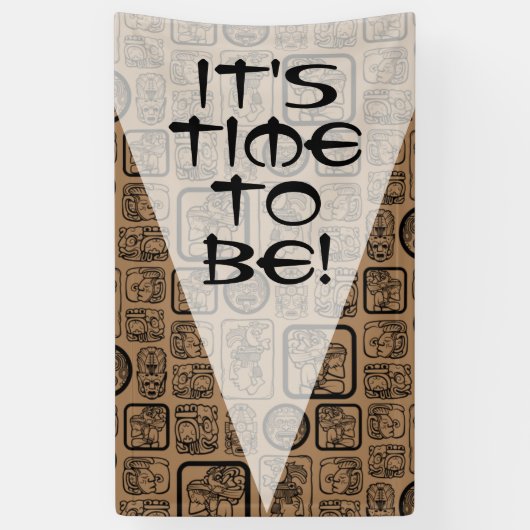 Tribal MAYA oud maskerpatroon 1 Spandoek (Verticaal)