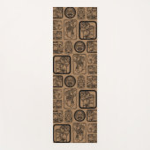 Tribal MAYA oud maskerpatroon 1 Yogamat (Voorkant)