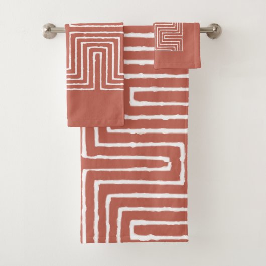 Tribal Maze Bad Handdoek (Insitu)