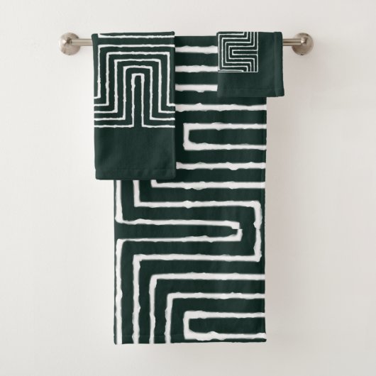 Tribal Maze Bad Handdoek (Insitu)