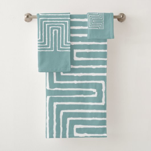 Tribal Maze Bad Handdoek (Insitu)