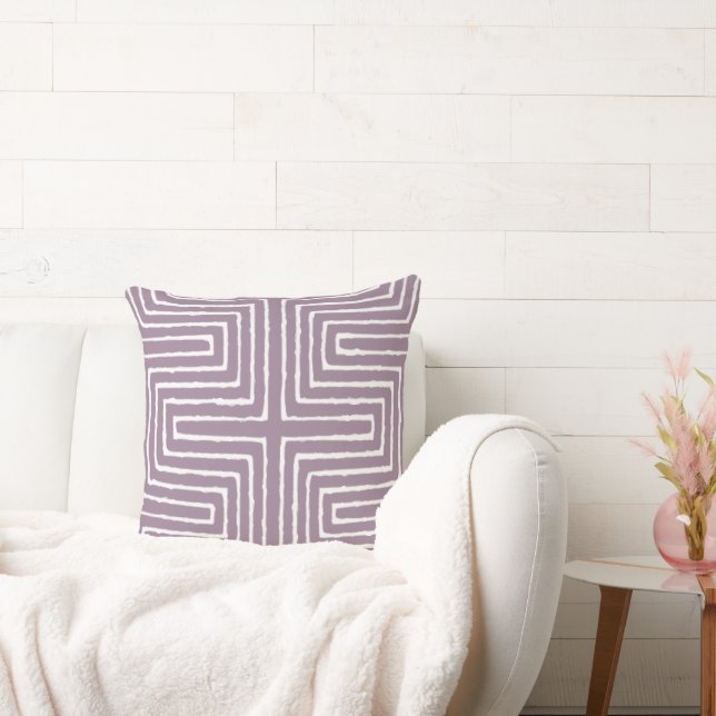 Tribal Maze Mud Cloth Pattern African Kussen (Bank)