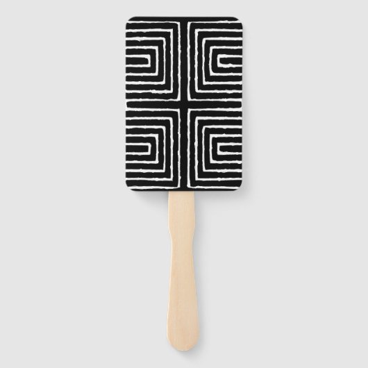 Tribal Maze Pan African Pattern Mud Cloth Handwaaier (Achterkant)
