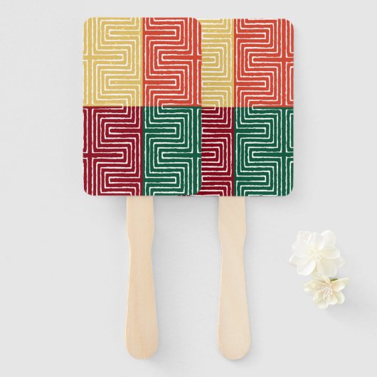 Tribal Maze Pan African Pattern Mud Cloth Handwaaier (Voorkant en achterkant)