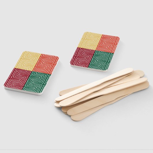 Tribal Maze Pan African Pattern Mud Cloth Handwaaier (Niet-gemonteerd)