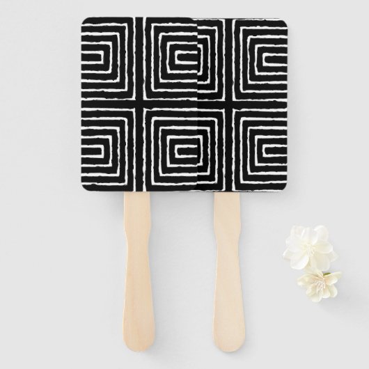 Tribal Maze Pan African Pattern Mud Cloth Handwaaier (Voorkant en achterkant)