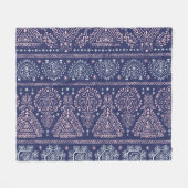 Tribal Mexicaans, etnisch naadloos patroon. Fleece Deken (Voorkant (Horizontaal))