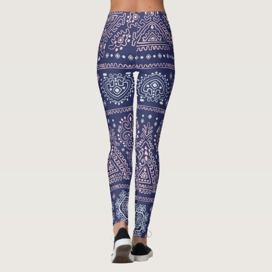 Tribal Mexicaans, etnisch naadloos patroon. Leggings (Achterkant)