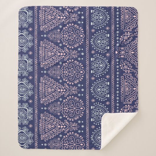 Tribal Mexicaans, etnisch naadloos patroon. Sherpa Deken (Voorkant)