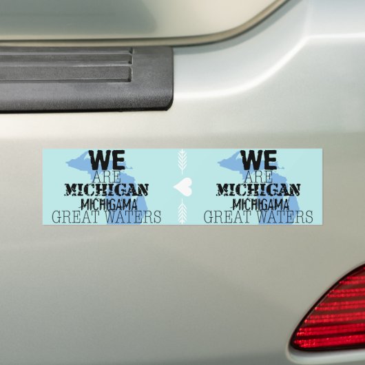 Tribal Michigan Michigama Great Waters Up North Bumpersticker (Op auto)