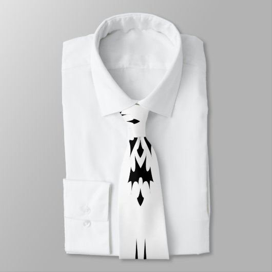 Tribal minimalistisch zwart-wit modern stropdas (Gebonden)
