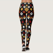 Tribal Monochroom Hexagon Leggings (Achterkant)