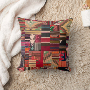 Tribal Mosaic – Boho Marokkaanse Collage Art Kussen