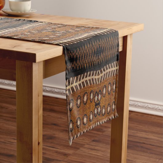 Tribal Motif Mud Cloth Print Korte Tafelloper (Voorbeeld)