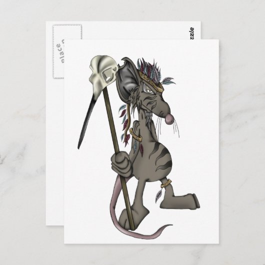 Tribal Mouse Briefkaart (Voorkant / Achterkant)