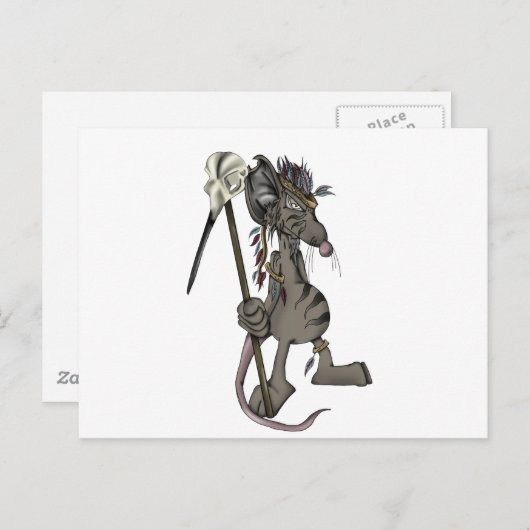 Tribal Mouse Briefkaart (Voorkant / Achterkant)