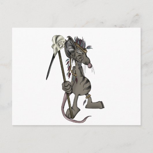 Tribal Mouse Briefkaart (Voorkant)