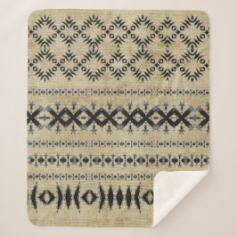 Tribal Mud Cloth 01 Sherpa Deken