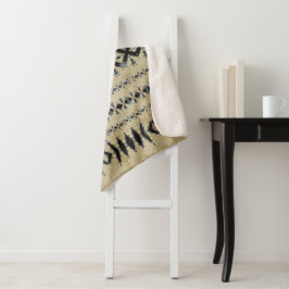 Tribal Mud Cloth 01 Sherpa Deken