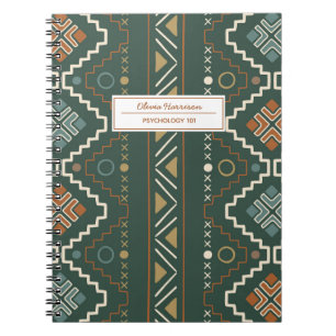 Tribal Mudcloth Aztec Naam en onderwerp Notitieboek