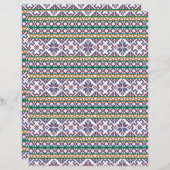 Tribal Multicolored antieke symbool volkskunst des (Voorkant / Achterkant)