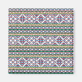 Tribal Multicolored antieke symbool volkskunst des Magneet (Voorkant)