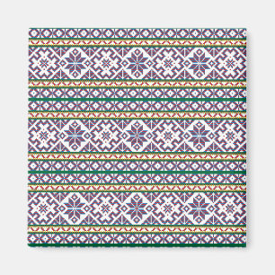 Tribal Multicolored antieke symbool volkskunst des Magneet